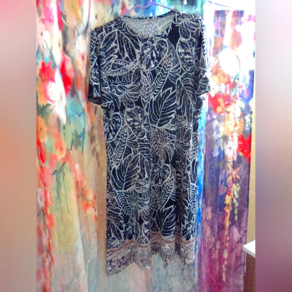 Sunny Leigh, Size L, black pink white dress 👗